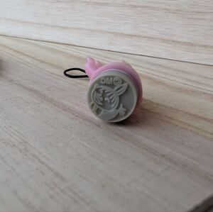 3 In 1 Moomin Little My Keychain / Stamp/ Display (New) 3cm Tall, Pink